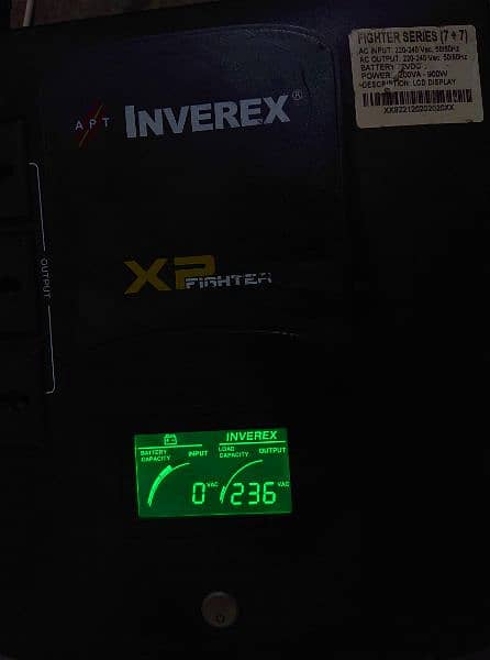 inverex 1.2kv 900wat inverter 12vlot no ripre no fault 7