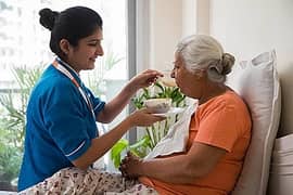 Female attendant needed for aged female stroke patient