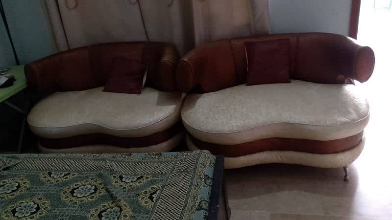 9 seater sofa set , with 9 cushions 2 sofas are 2 seater and 1 is 5 1