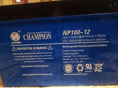 Dry Battery "Champion Brand"  12V   100Ah