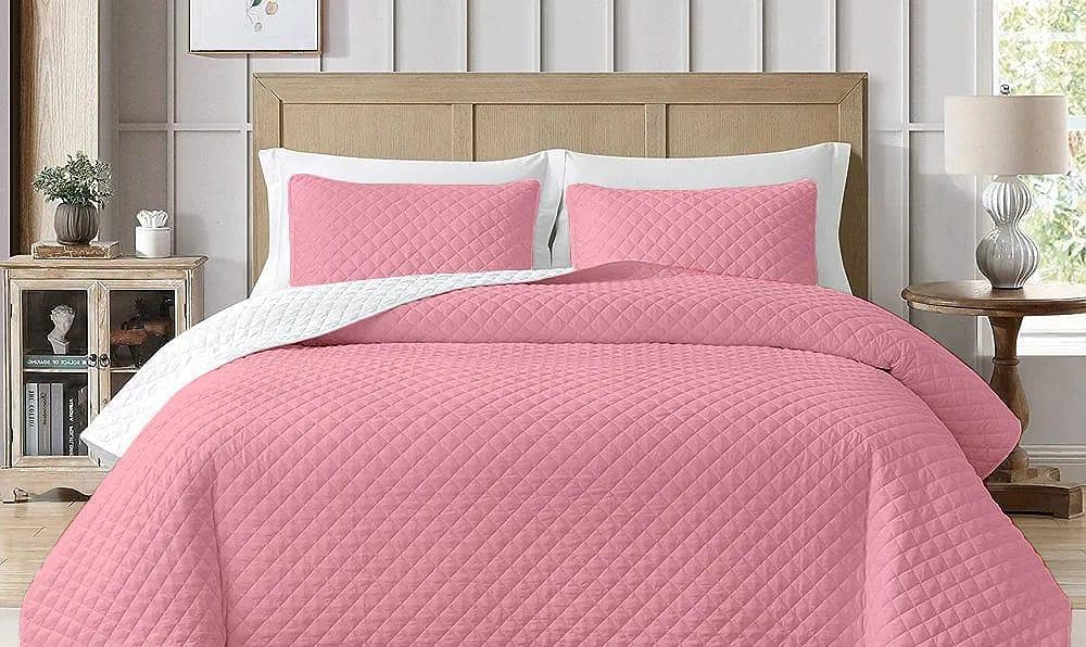 3pc micro Quilted comforter set Free dilvery all over Pakistan 1