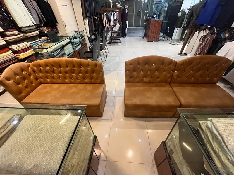 Leather sofa set 3+2+2 3