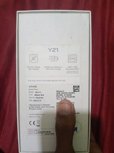 vivo y21 4+1ram rom 64 4