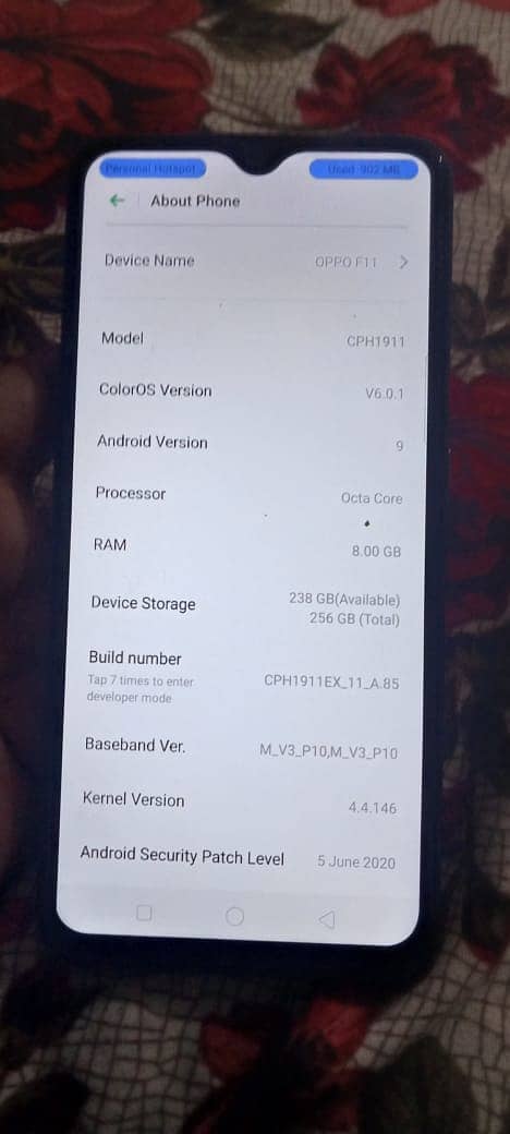 oppo f11 8/256 excellent condition 1