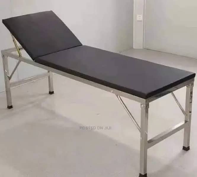 Medical Inspection Bed with two Inspection stools 0