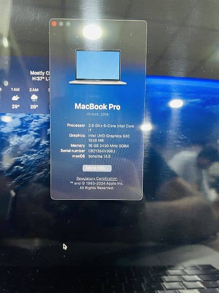 Macbook Pro 2018 15 Inch i7 2.6GHz 4GB Graphics 16/512GB i7 MacBook 5