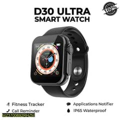 D30 Ultra Smart Watch Black Braslit 0