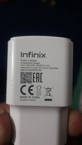 infinix note 10 original 18watt charger 1