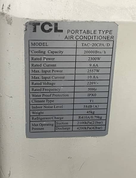 Genuine TCL company portable AC 2