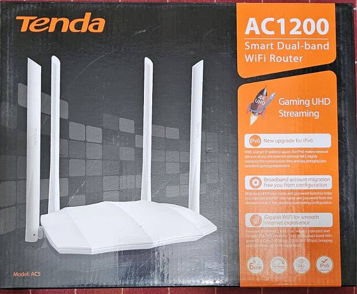 Tenda Router AC5 dual band four antena 0