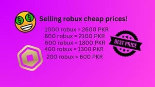 Robux for sale through gamepass 0