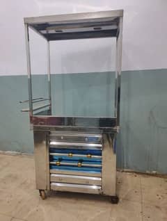 potatoes fries Counter with machine