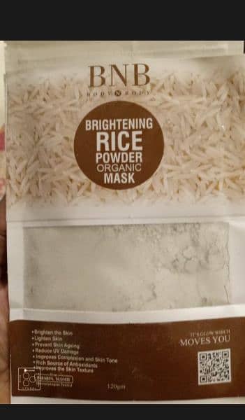 BNB Brightening Glow Kit with Rice Scrub, Face Wash, and Mask. 5