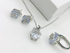 silver jewelry set 0