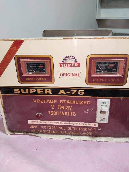 stabllizar high voltage 750 watts 75, A 1