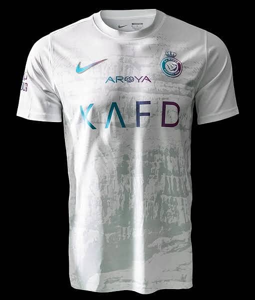 Al nassr White Ronaldo Club Shirt & Short 3