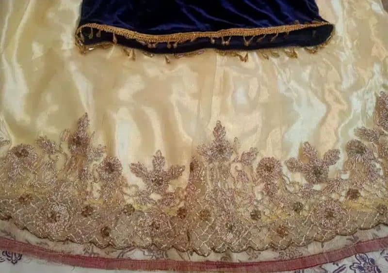 dark blue velvet choli net lehnga party wear 0