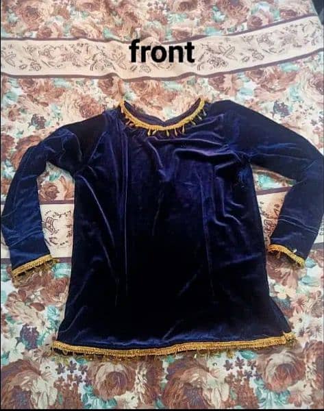 dark blue velvet choli net lehnga party wear 3