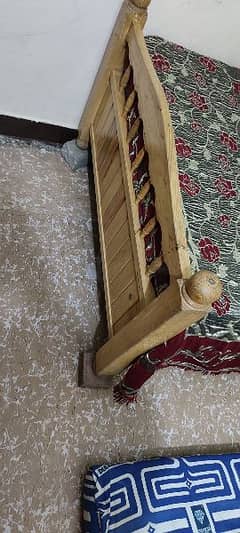 single wooden bed with mattress like new