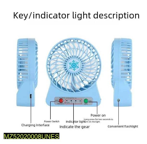 Mini Rechargable Portable Fan 2