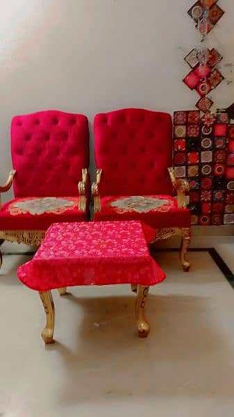 2 seater sofa set with table 1