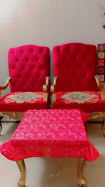 2 seater sofa set with table 3