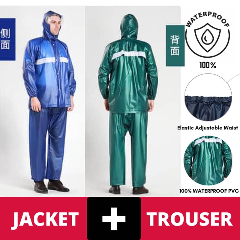 Rain Suit, PVC Rain Coat + Trouser Barsati 100% WATER PROOF IMPORTED. 4