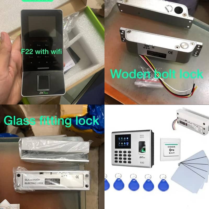 biometric zkteco fingerprint/ face time attendance with door lock 1