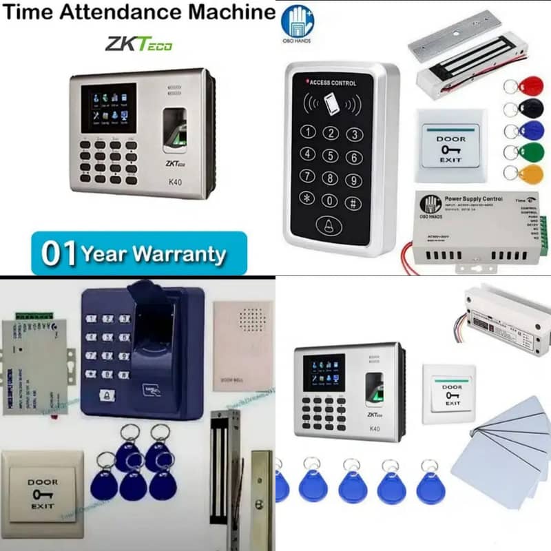 biometric zkteco fingerprint/ face time attendance with door lock 2