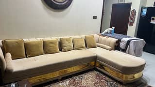 L Shaped Sofa 7 seater Skin Colour