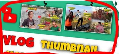 vlog ke lie or YouTube ki kisi bi video ke lie thumbnails banway