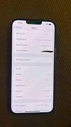 iPhone 13 Pro Max 256GB Factory Unlocked non-PTA| 88 Battery Health 0