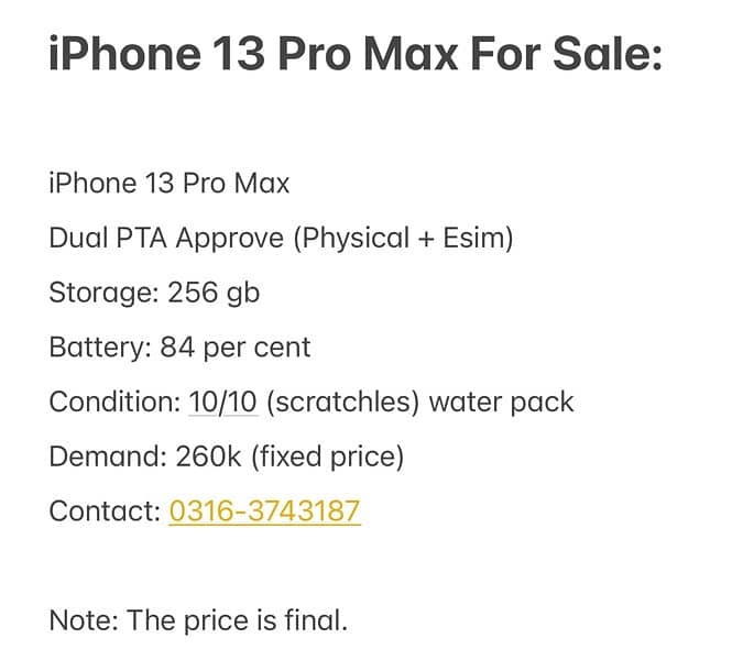 iPhone 13 Pro Max PTA Approved 7