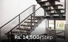 mild steel staircase and stainless steel railling 0