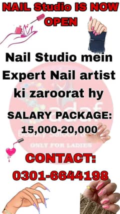 EXPERT NAIL ARTIST KI ZAROORAT HY