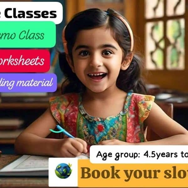 English Reading online classes ,age 4.5 years to onwards 1