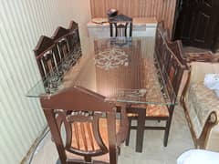 Dinning Table with 8 chairs set 0