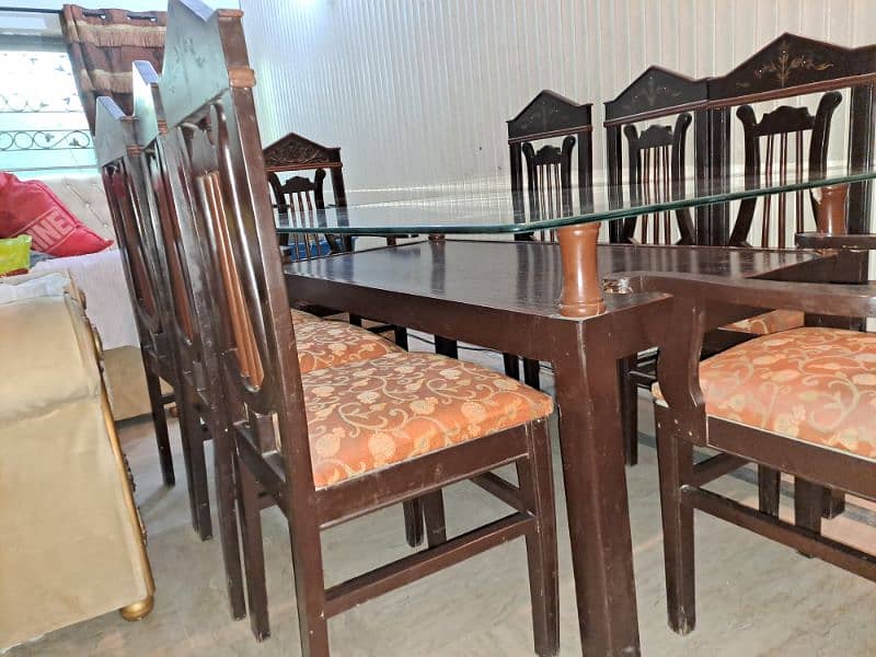 Dinning Table with 8 chairs set 2
