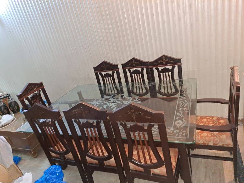 Dinning Table with 8 chairs set 4