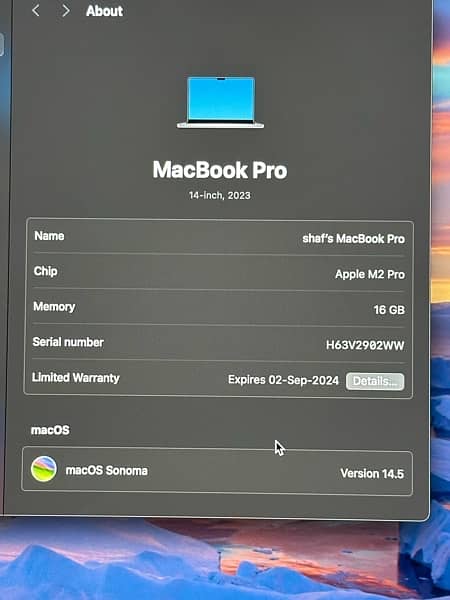 Apple macbook pro M2 3