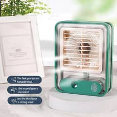 Rechargeable Battery Operated Mini Usb Fan With Mist Water Spray