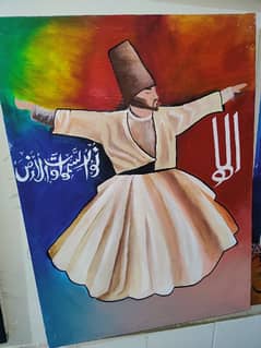 Sufi painting on canvas