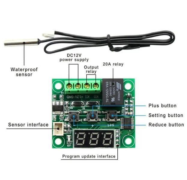 W1209 Digital thermostat temperature controller for incubator 3