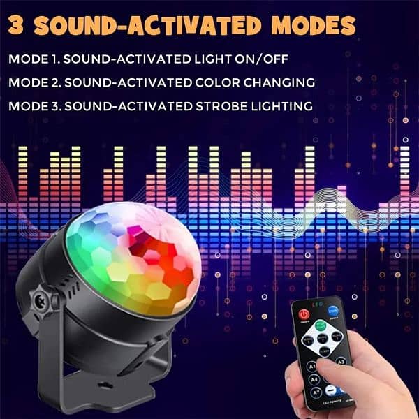 7 Colors Strobe Light Sound Activated Stage with Remote Control 4