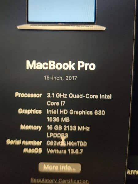 Macbook Pro 2017 16/512 2Gb Graphic Card 1