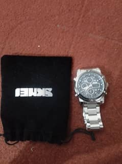 Dual Display Silver watch for men 0