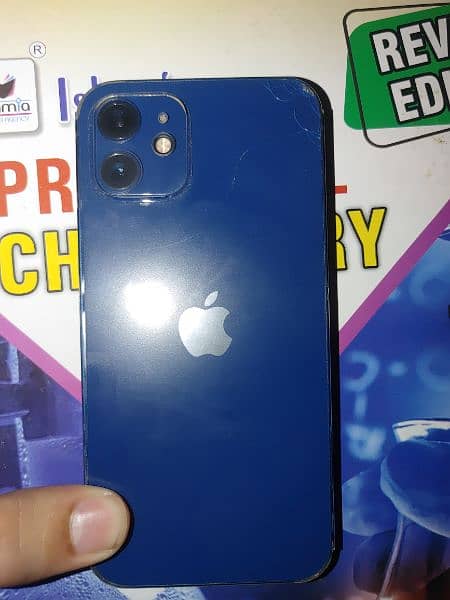 iphone 12 blue colour 128gb non pta 86 health  back miner broken 0