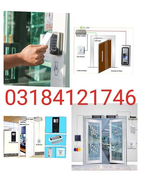 fingerprint electric magnetic glass door lock access control system 1