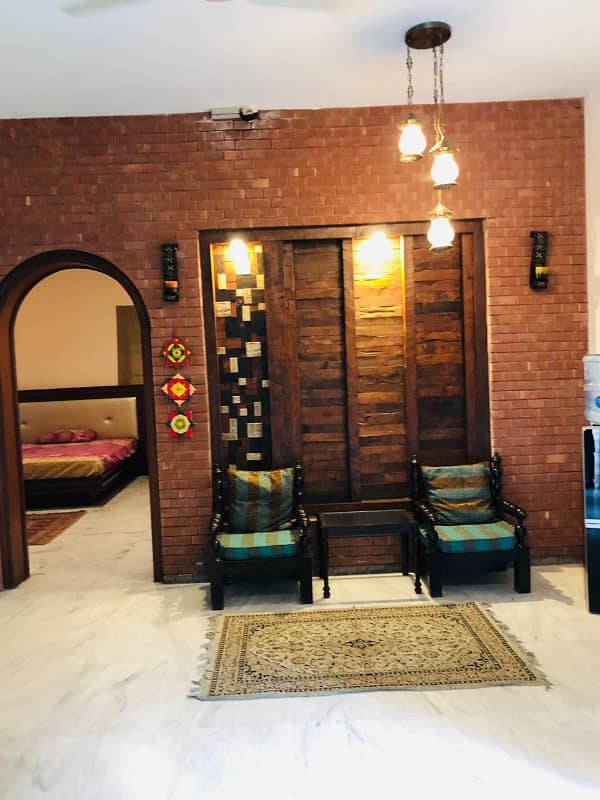 DHA Phase 5 Fully Furnished Ground Floor One Bed Rooms TV Lounge For Executive 1