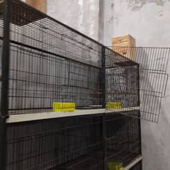 2.5 foot 8 portion cage, 5 foot each after partition, 13 number wire